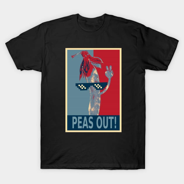 Peas Out Funny Peas HOPE T-Shirt by DesignArchitect